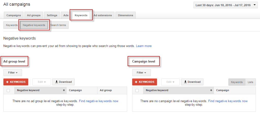 adwords Keyword Strategy